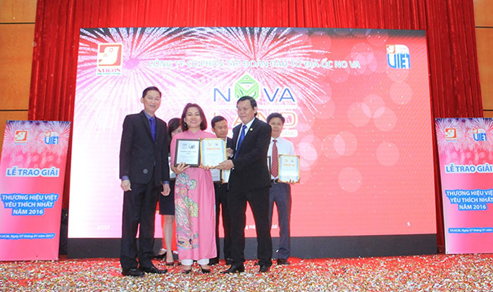 Novaland Group was honored at “Vietnam’s Most Favorite Brand Names 2016 ...